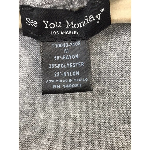 See You Monday Duster Cardigan Open Front Deep Side Vents - Picture 3 of 12